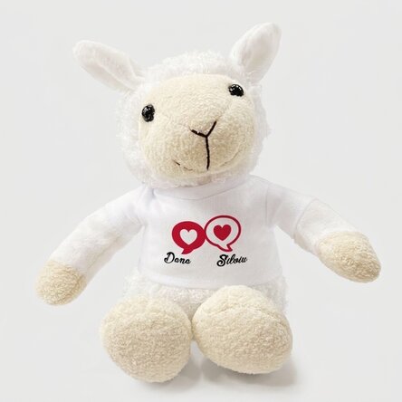 Oveja «Plus» personalizada con texto - Chat hearts