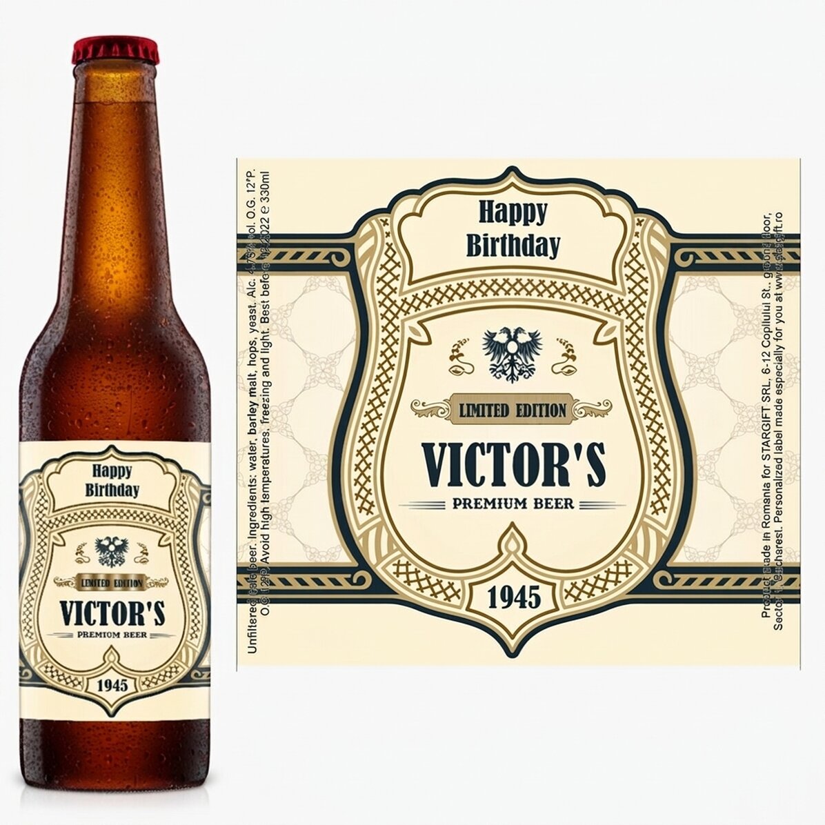 Cerveza personalizada con texto - Blazon