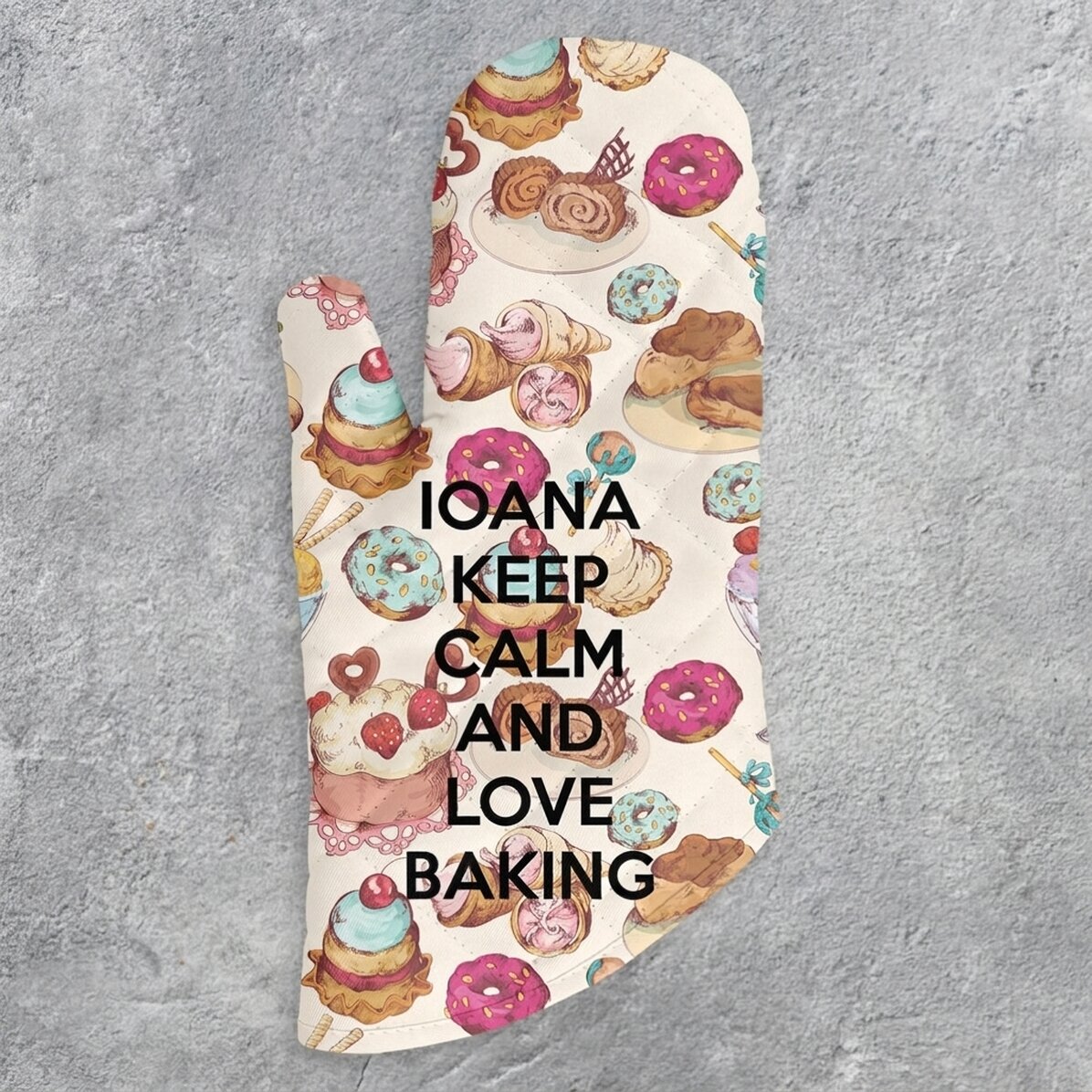 Manopla de cocina personalizada con texto - Keep Calm