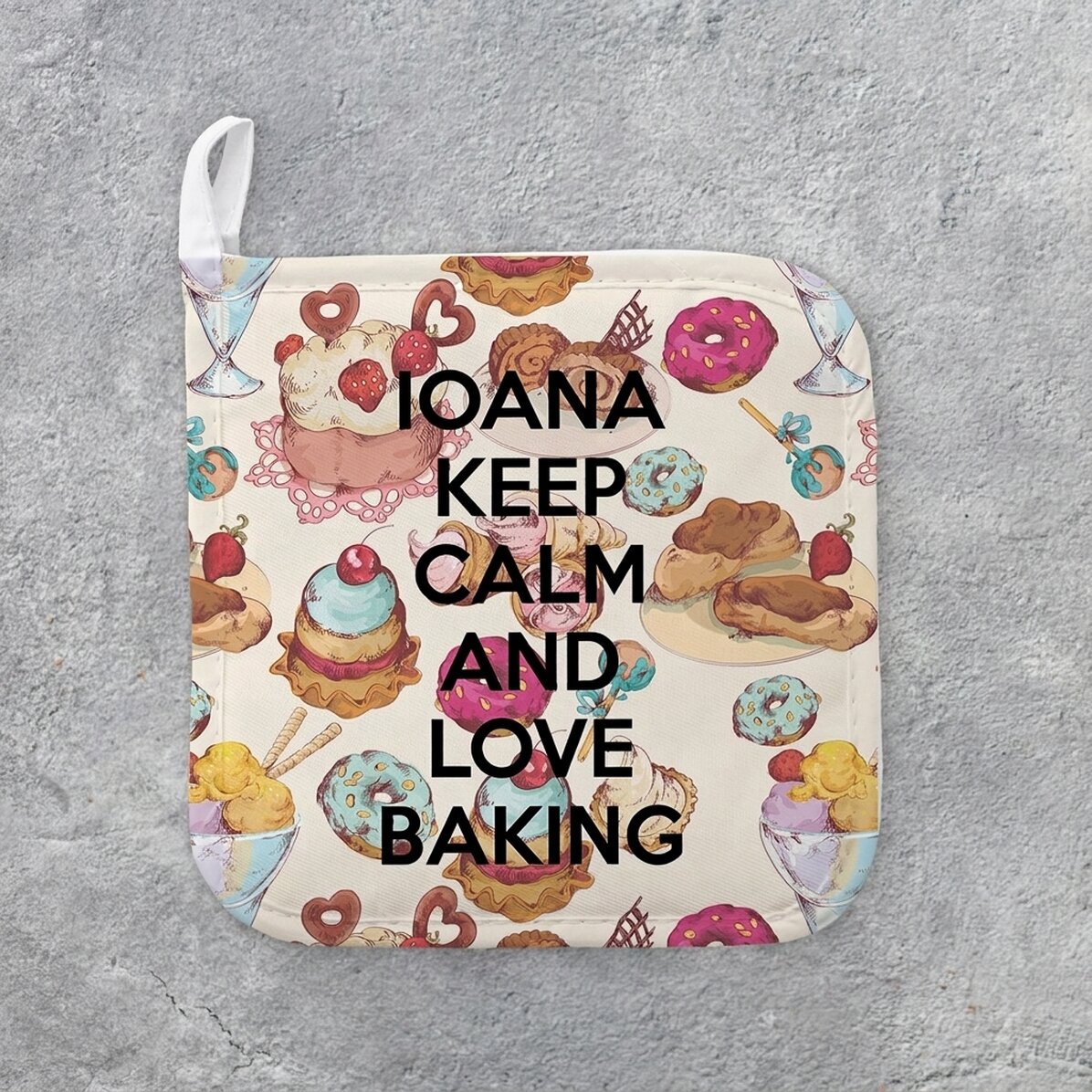 Soporte para ollas calientes personalizado con texto - Keep Calm