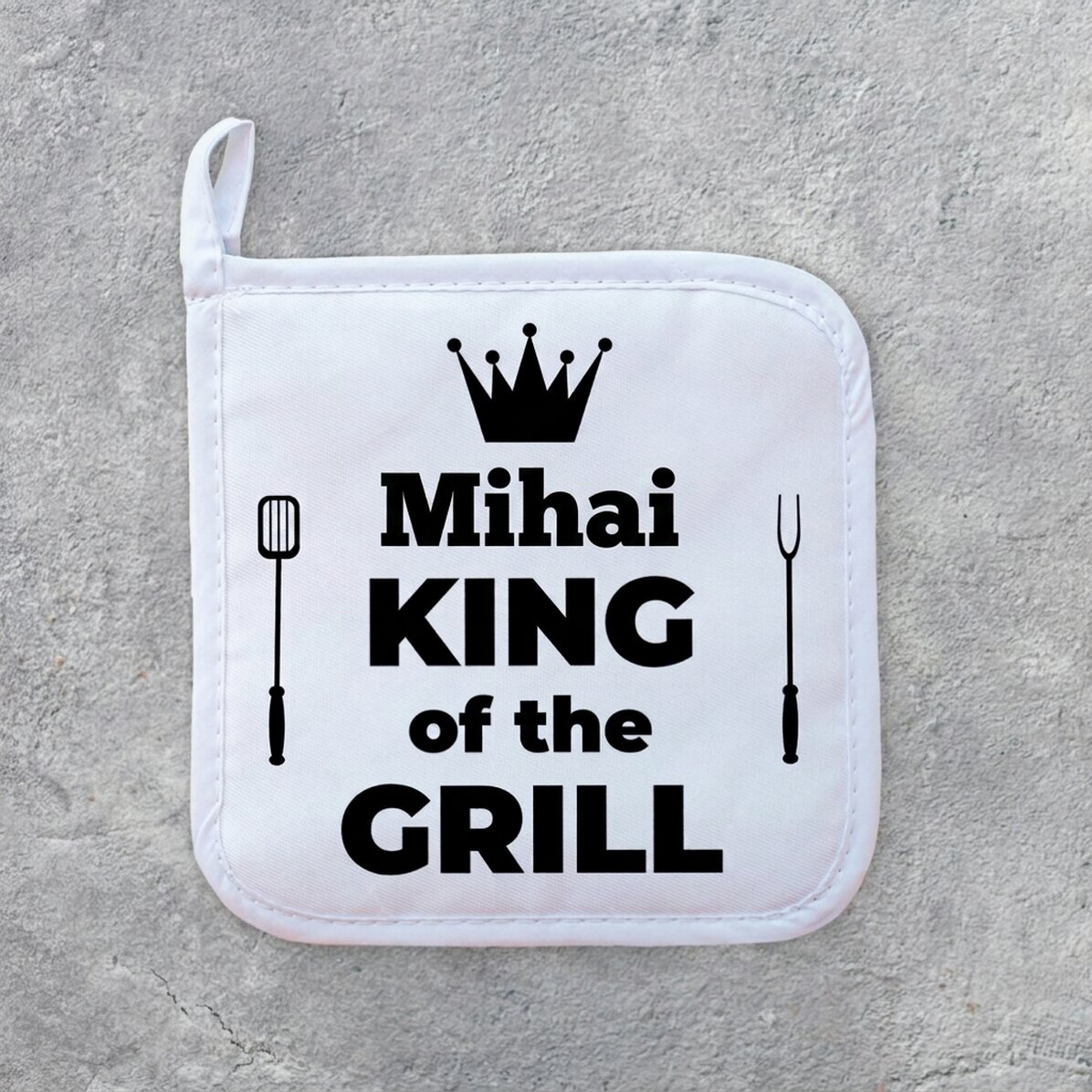 Soporte para ollas calientes personalizado con texto - King of the Grill