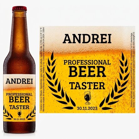 Cerveza personalizada con texto - Beer taster
