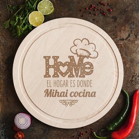 Cortadora redonda personalizada - El hogar es donde...