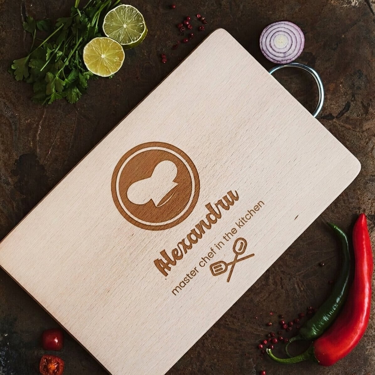Customised chopping board - Master chef in the kitchen