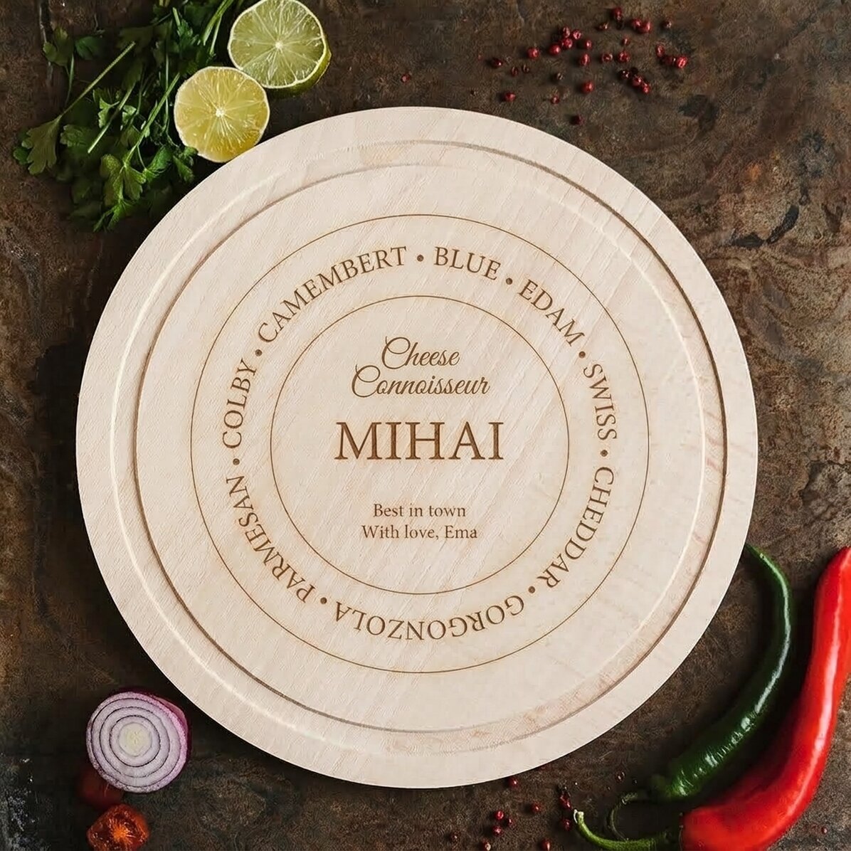 Cortador redondo personalizado - Cheese connoisseuir