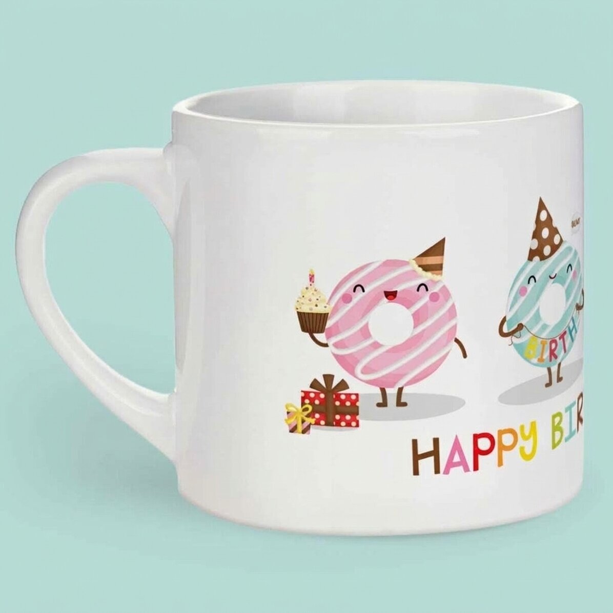 Taza personalizada para niños con texto - Donuts