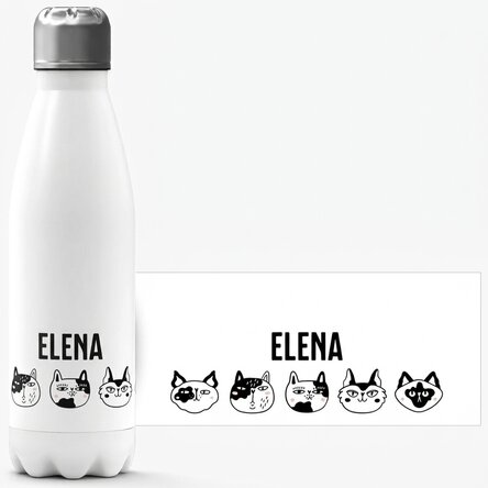 Término con base blanca personalizado con nombre - Cats