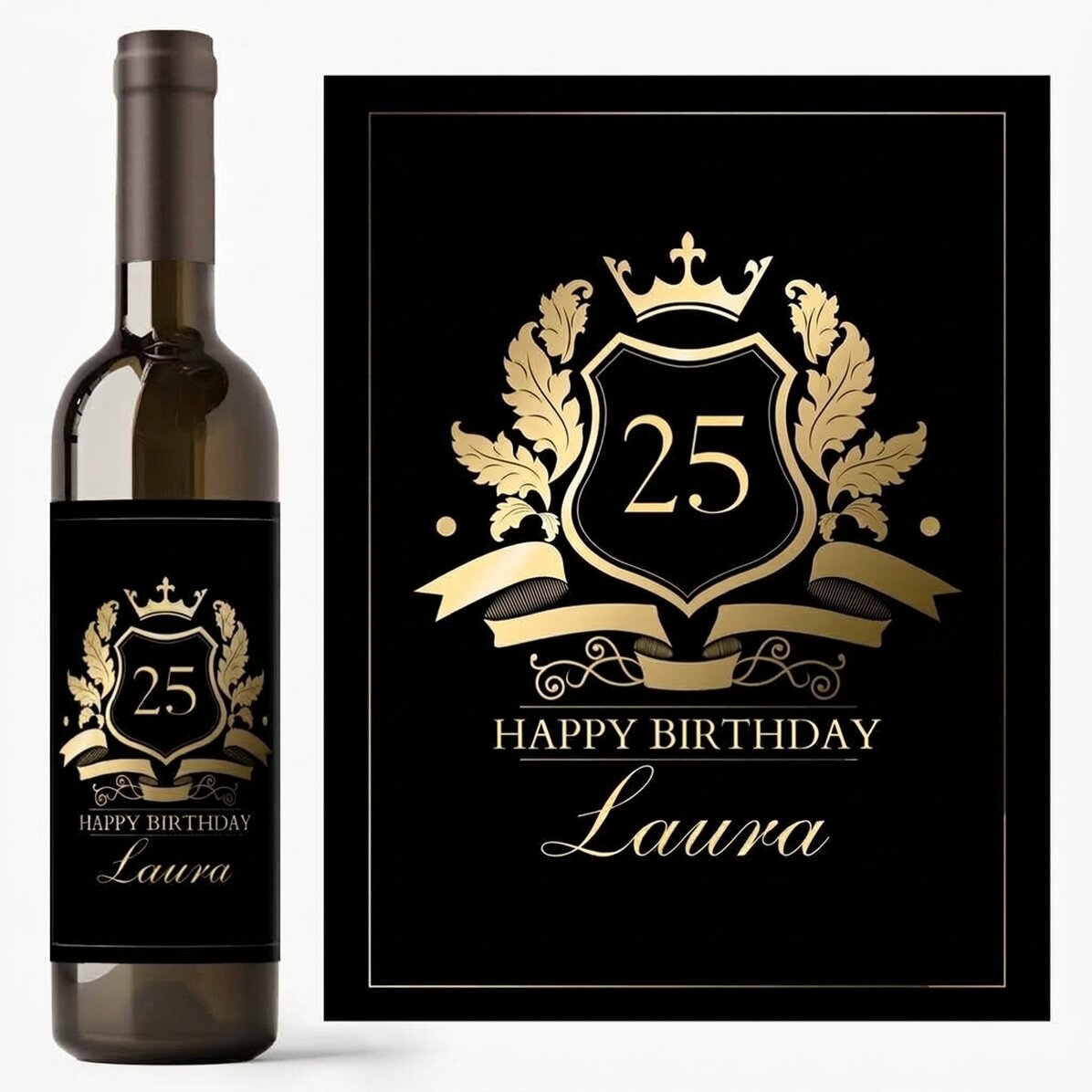Vino personalizado con texto - Royalty
