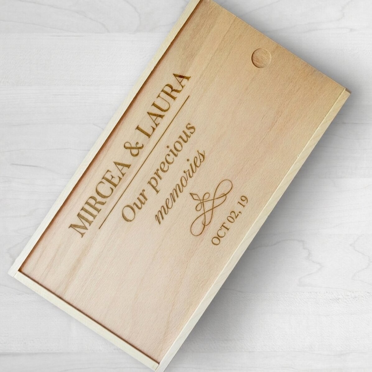 Caja de regalo personalizada de madera - Memories