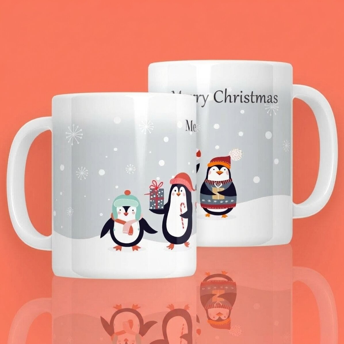 Taza personalizada con texto - Pingüinos