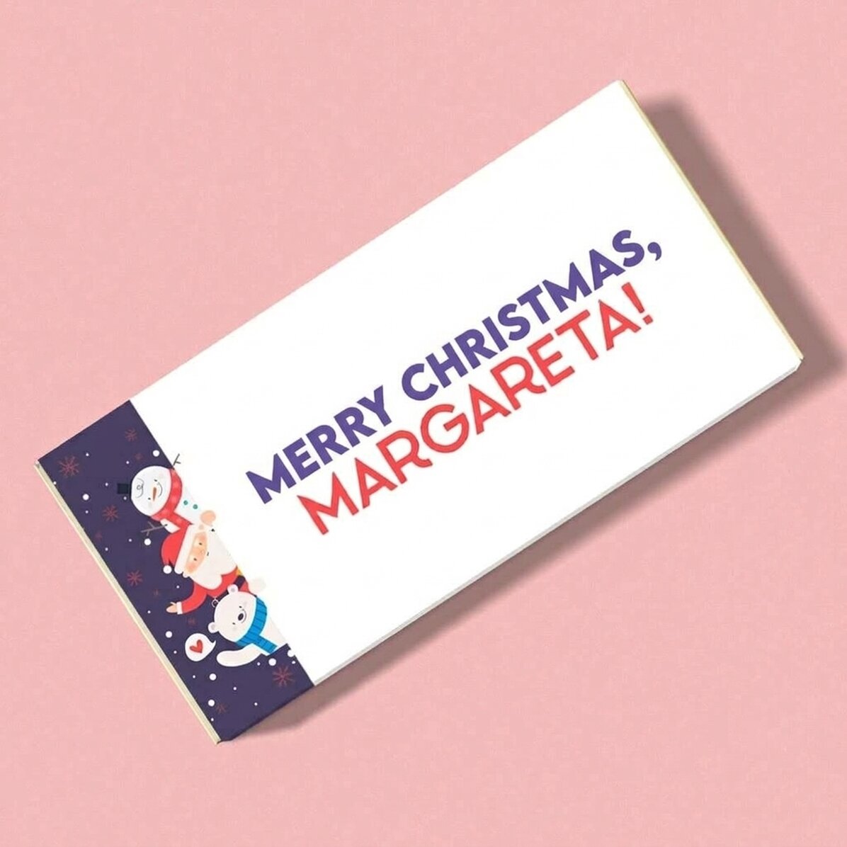 Chocolate personalizado con nombre y mensaje - Christmas friends