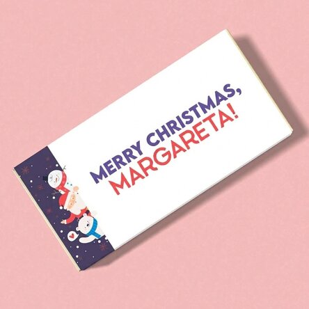 Chocolate personalizado con nombre y mensaje - Christmas friends