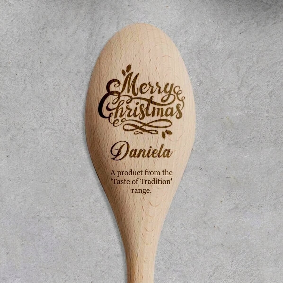 Cuchara de madera personalizada - Merry Christmas to you