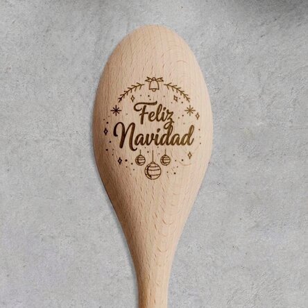 Cuchara de madera personalizada - Vacaciones de invierno