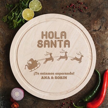 Cortador redondo personalizado - Hey Santa