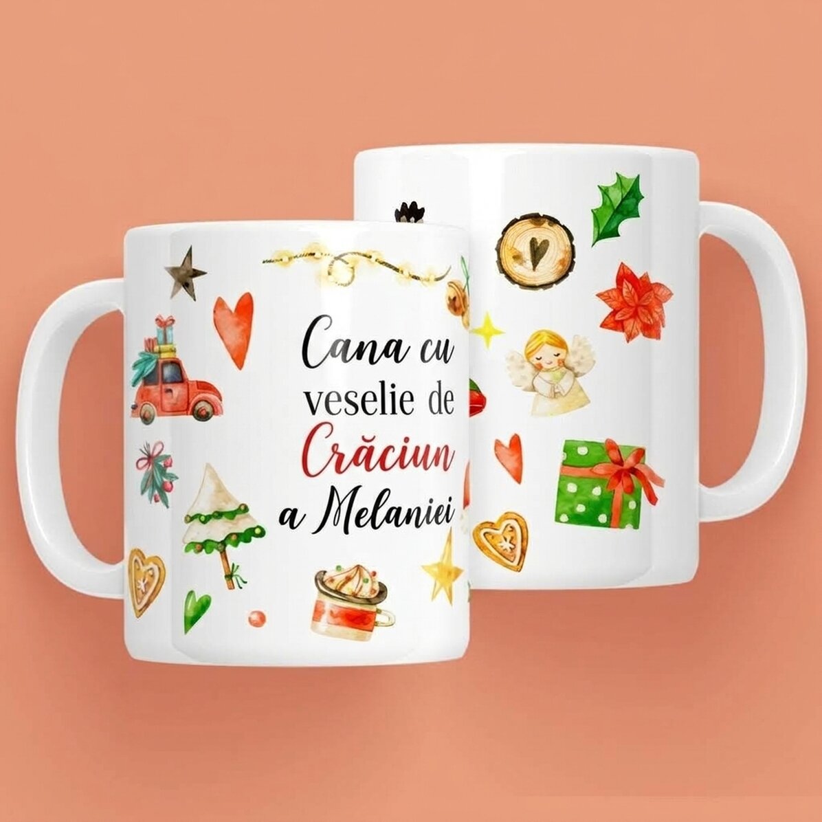 Taza personalizada con tu nombre - Christmas Cheer
