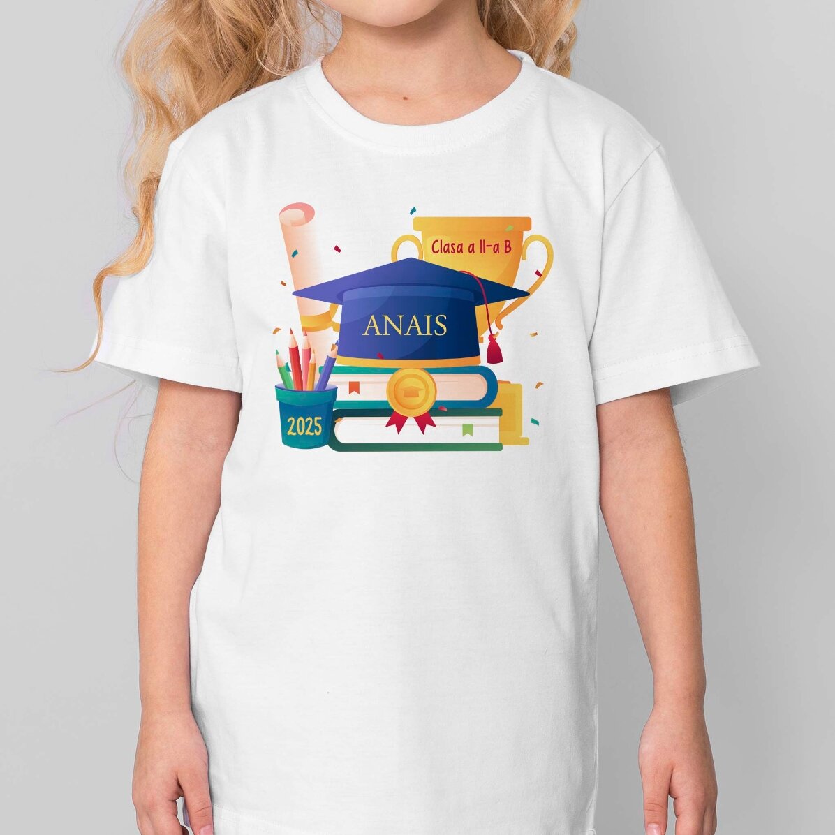 Camiseta de algodón para niños personalizada con texto - Absolventa