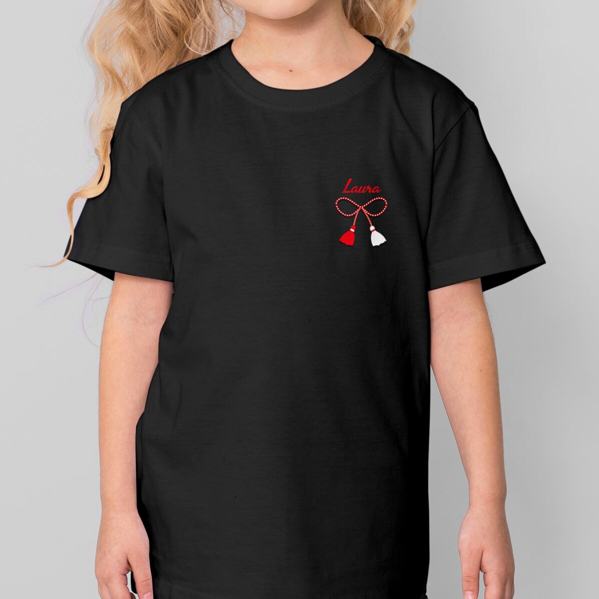 Camiseta de algodón para niños personalizada con texto