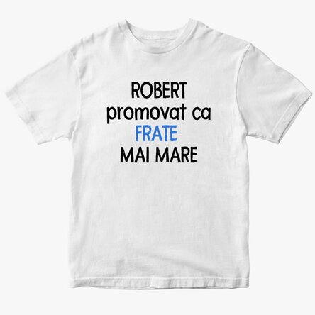 Camiseta de algodón para niños personalizada con texto