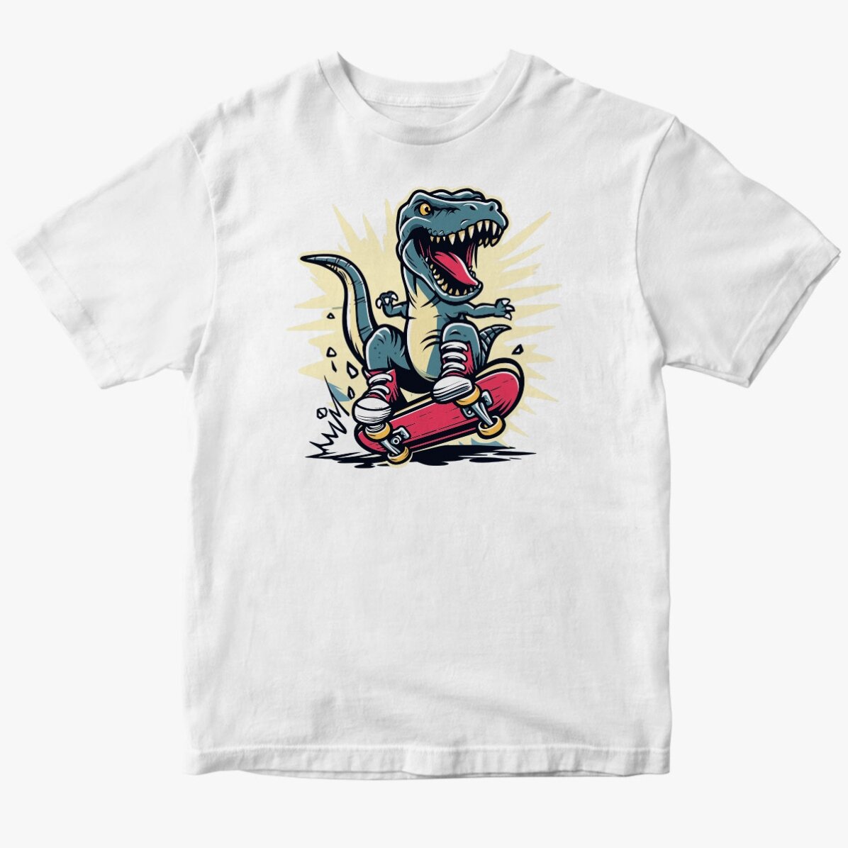 Camiseta de algodón personalizada para niños - T-rex