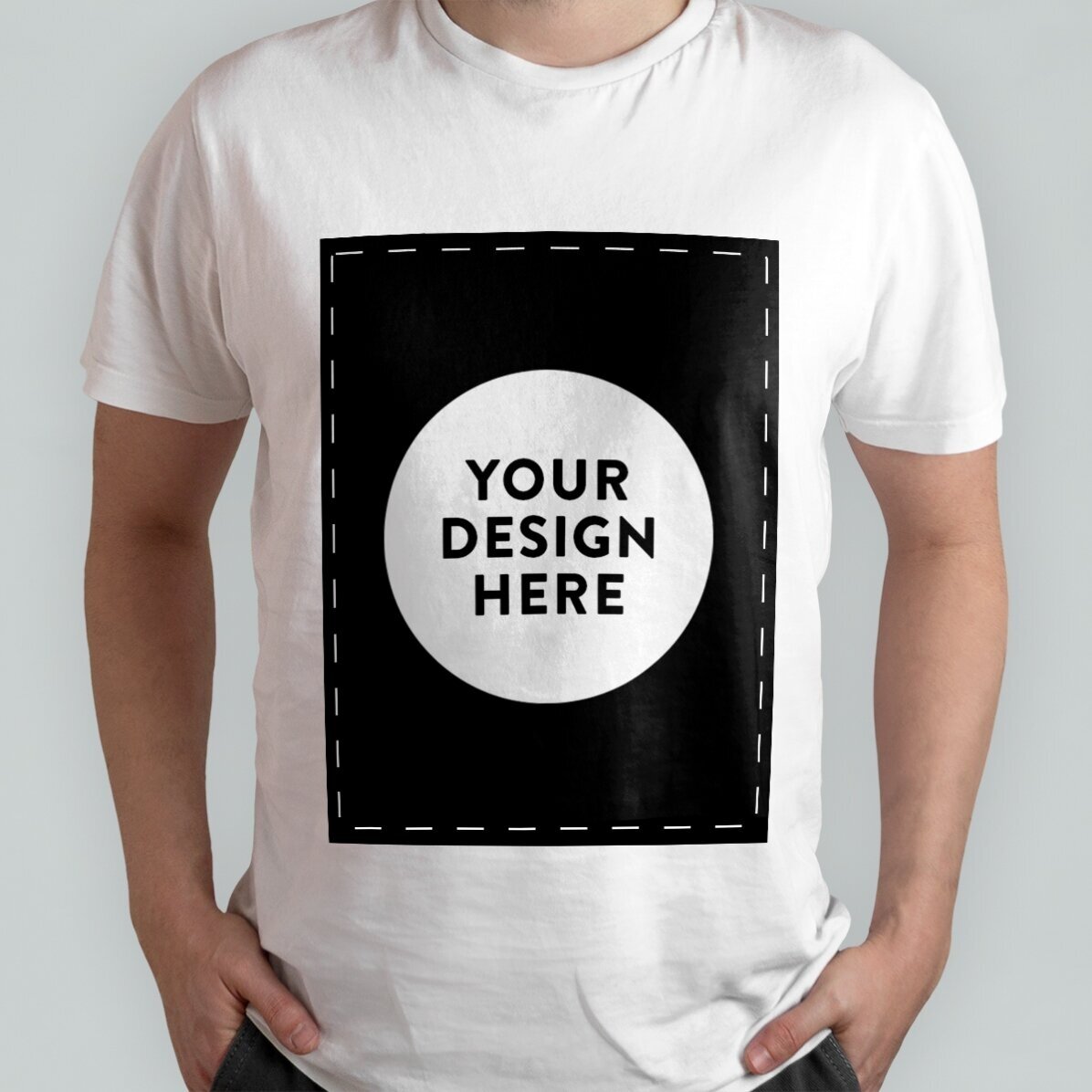 Camiseta de algodón personalizada con tu diseño por delante y por detrás