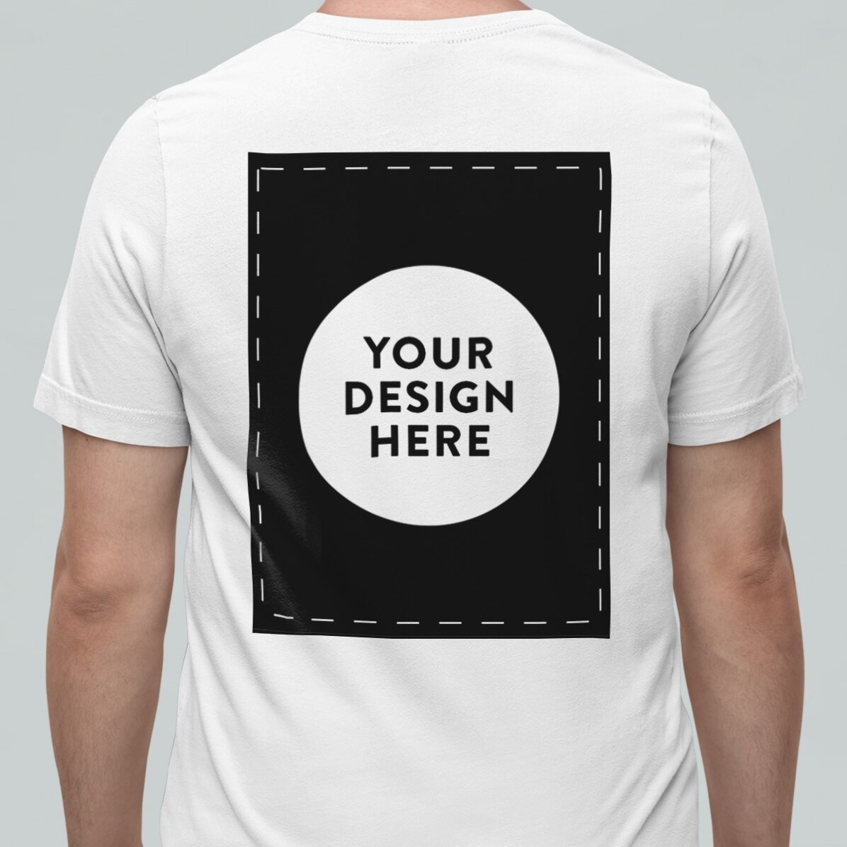 Camiseta de algodón personalizada con tu diseño por delante y por detrás