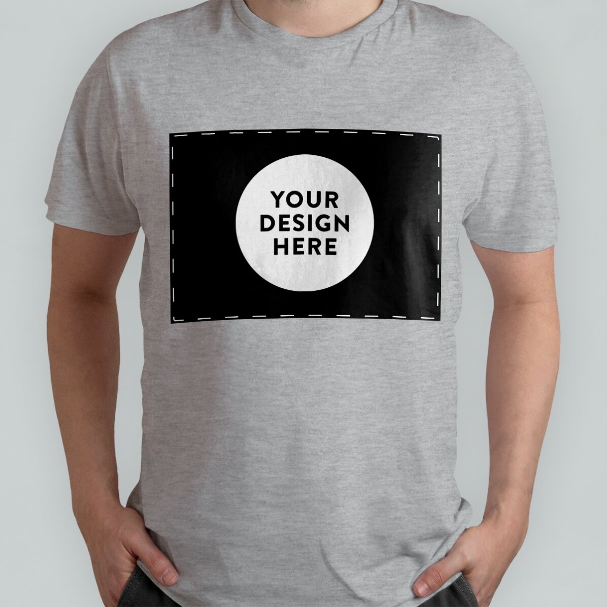 Camiseta de algodón personalizada con tu diseño horizontal