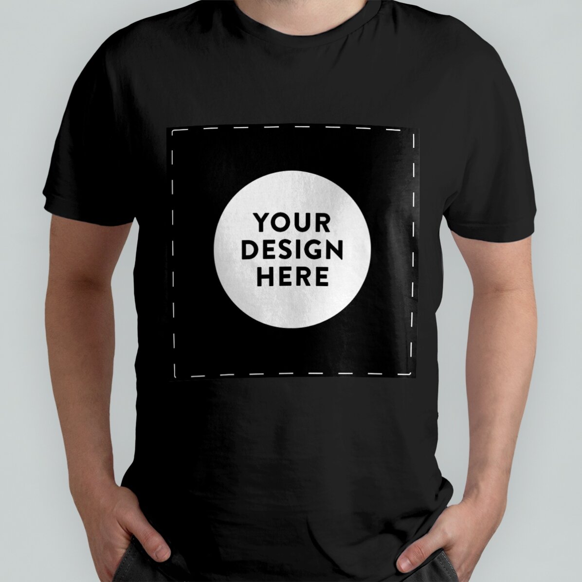 Camiseta de algodón personalizada con tu diseño cuadrado