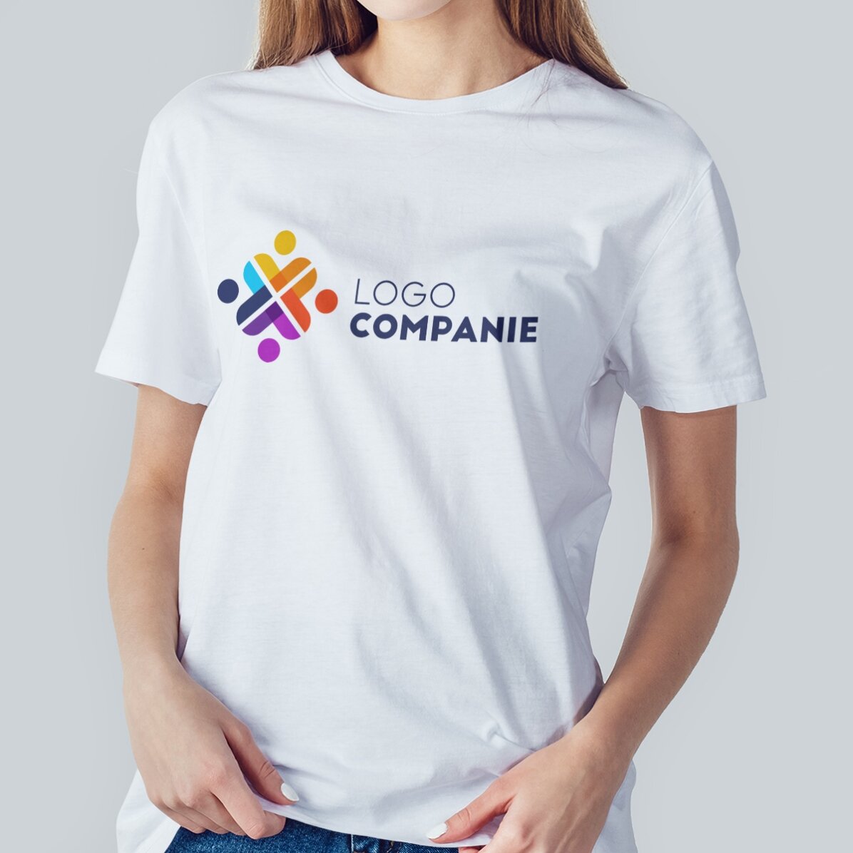 Camiseta de algodón personalizada con el logotipo «landscape»