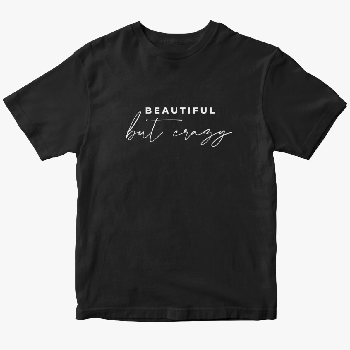 Camiseta de algodón personalizada con un mensaje divertido
