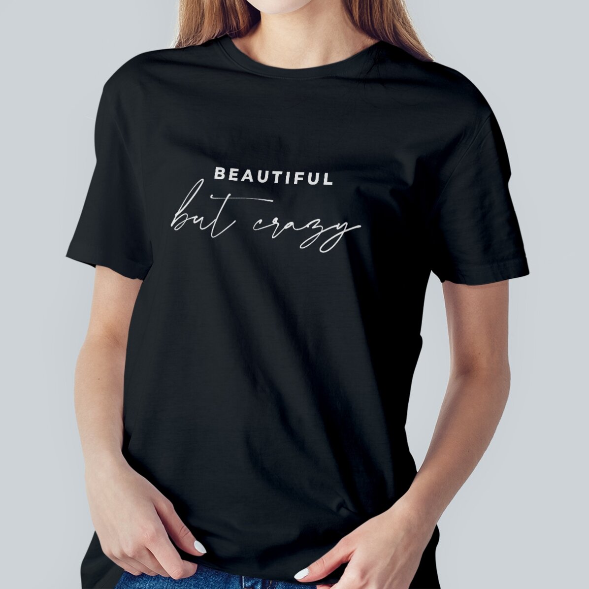 Camiseta de algodón personalizada con un mensaje divertido
