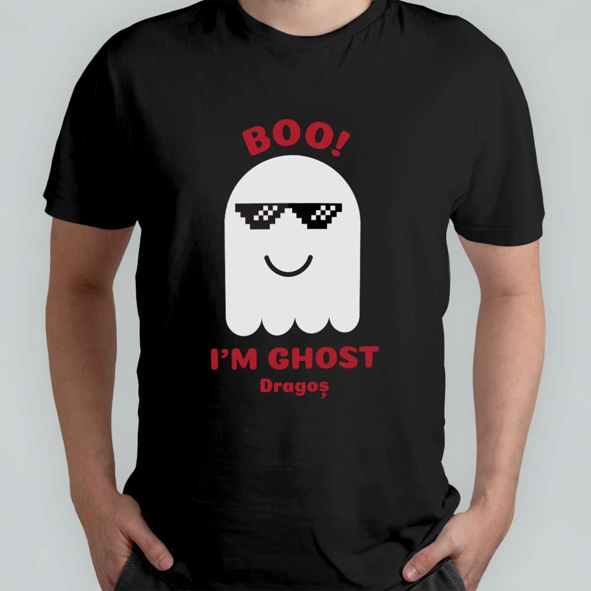 Camiseta de algodón personalizada con mensaje - Fantoma