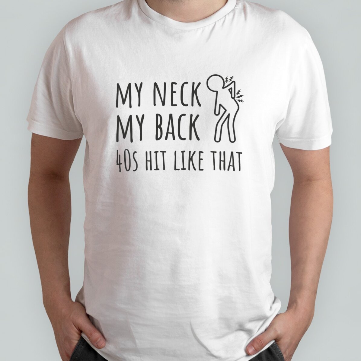 Camiseta de algodón personalizada con texto - Age pain