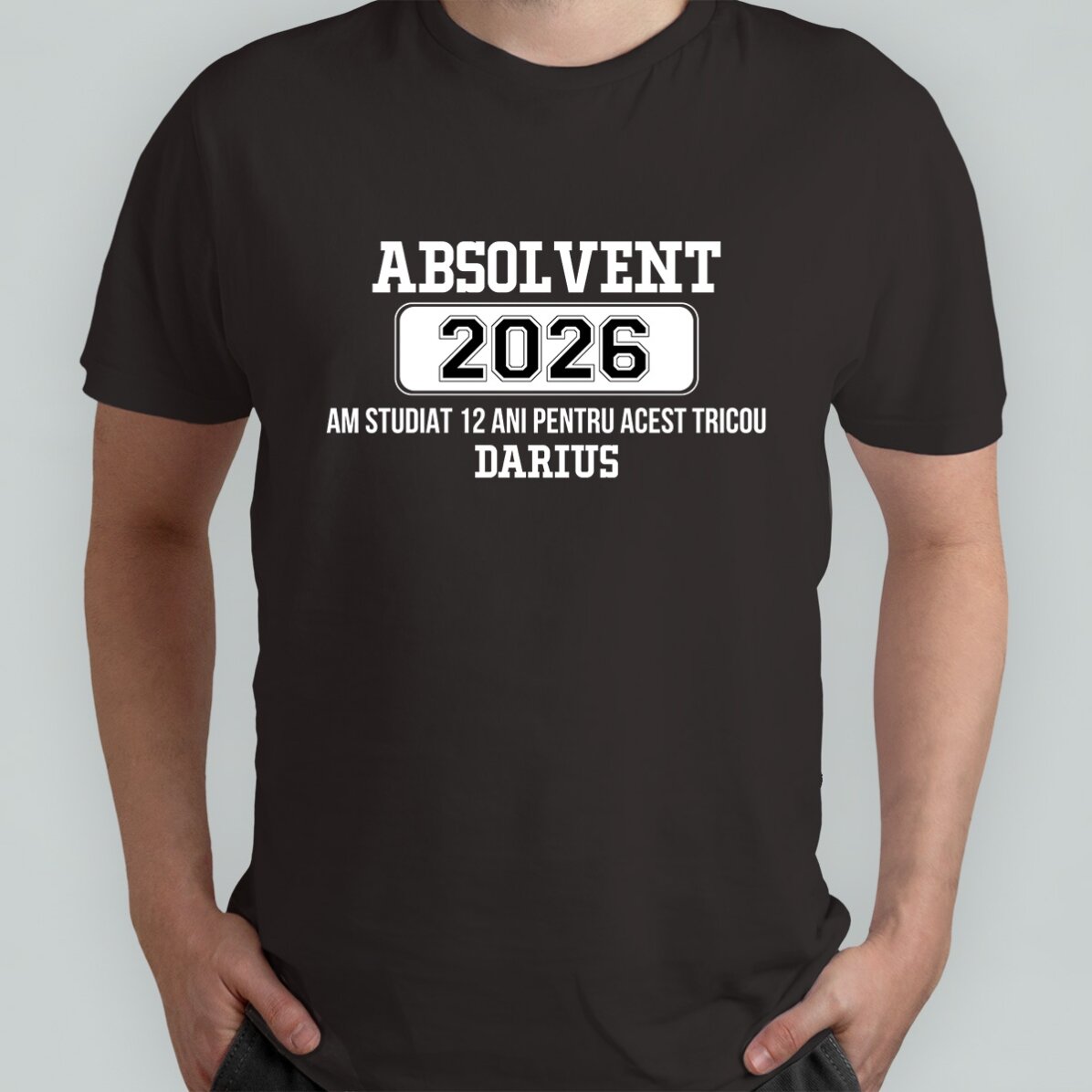 Camiseta de algodón personalizada con el texto: «He estudiado 12 años»