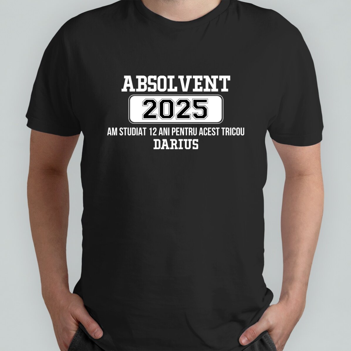 Camiseta de algodón personalizada con el texto: «He estudiado 12 años»