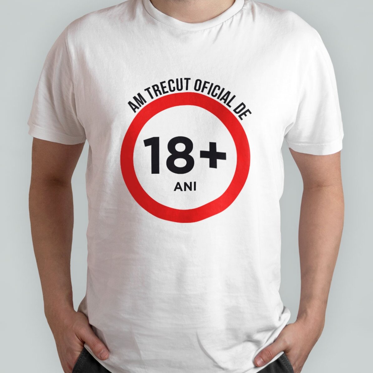 Camiseta de algodón personalizada con texto: «18 años»