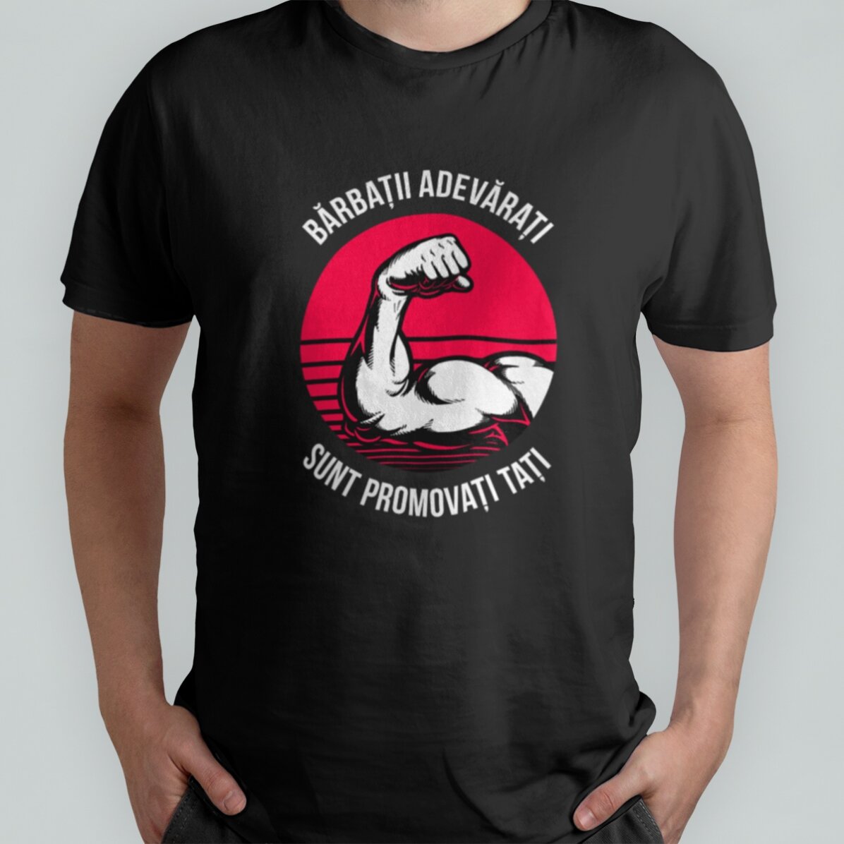 Camiseta de algodón personalizada con texto: «Hombres de verdad»