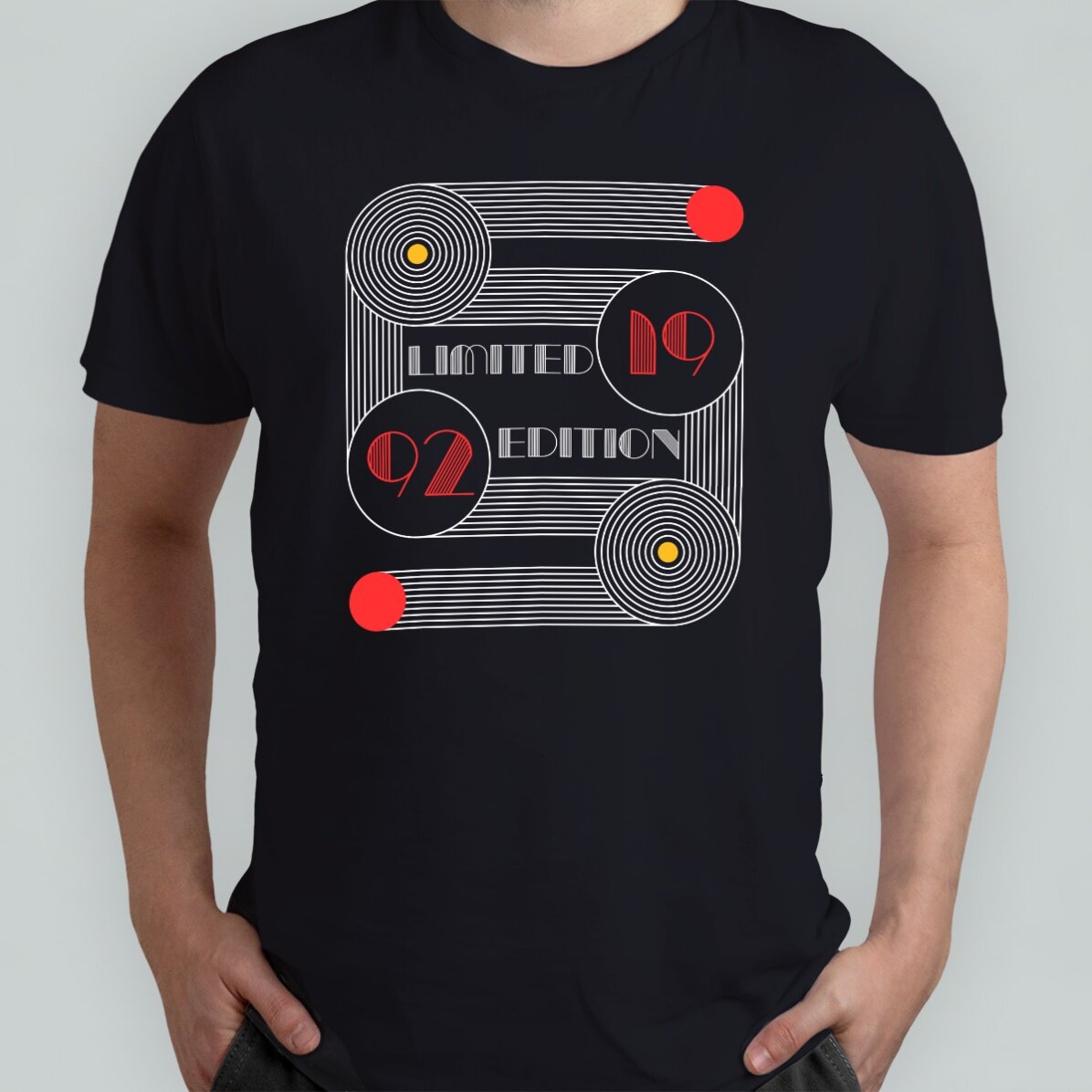 Camiseta de algodón personalizada con texto - Bauhaus Birthday