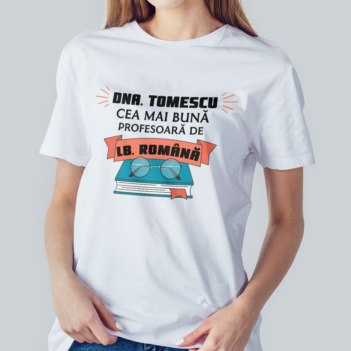 Camiseta de algodón personalizada con el texto «Best teacher»