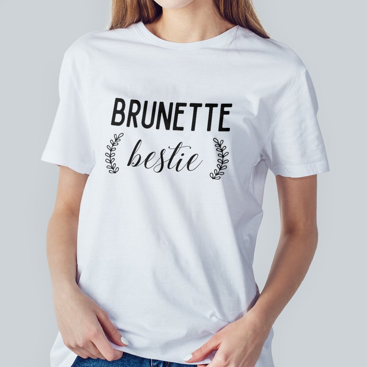 Camiseta de algodón personalizada con texto - Besties