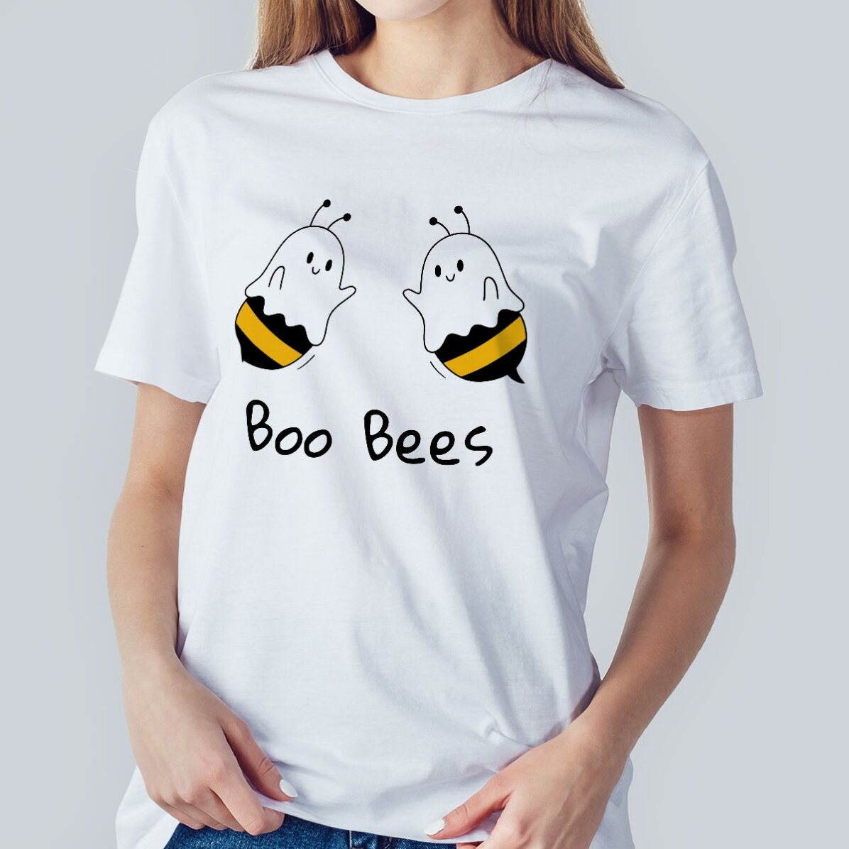 Camiseta de algodón personalizada con texto - Boo
