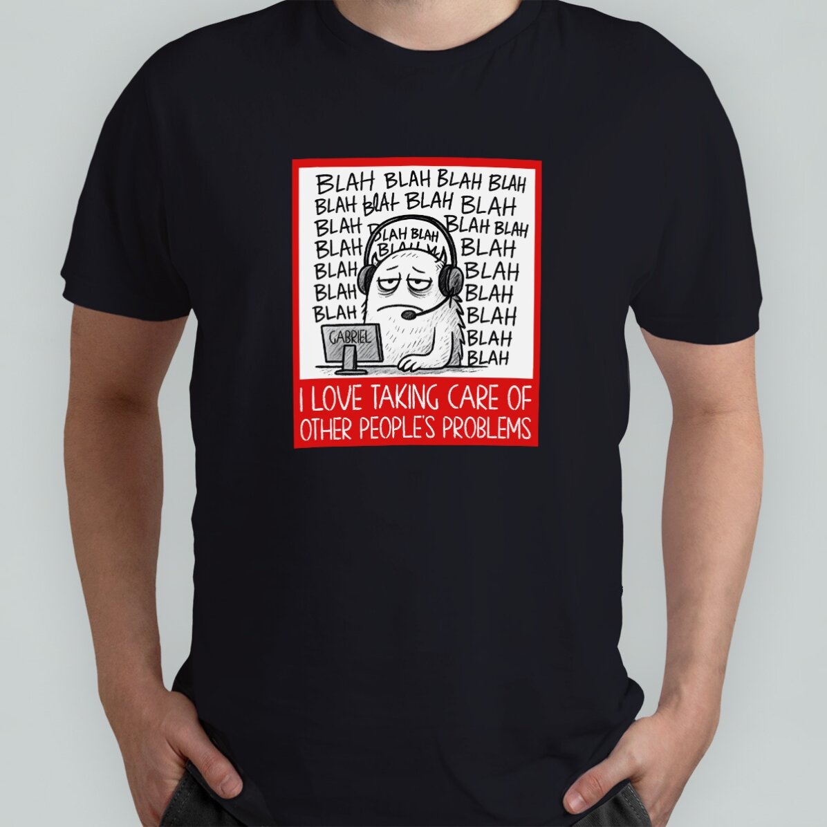 Camiseta de algodón personalizada con texto - Call Center