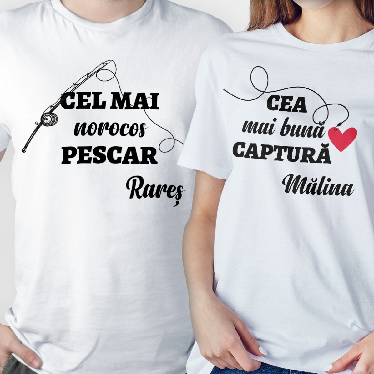 Camiseta de algodón personalizada con texto: «La captura del pescador»