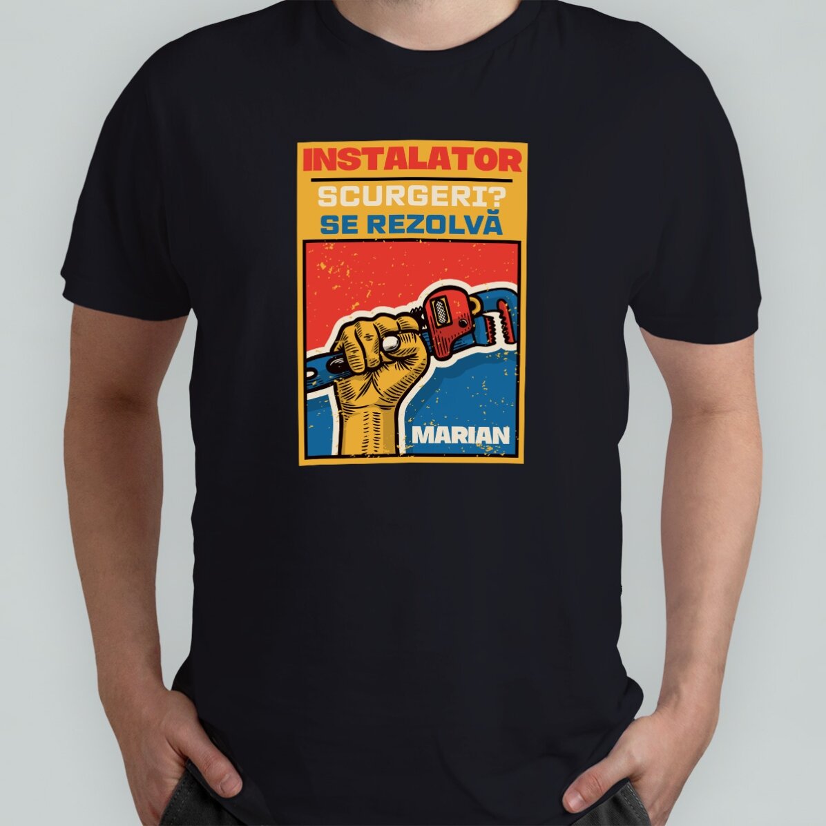 Camiseta de algodón personalizada con texto - Llave Stillson