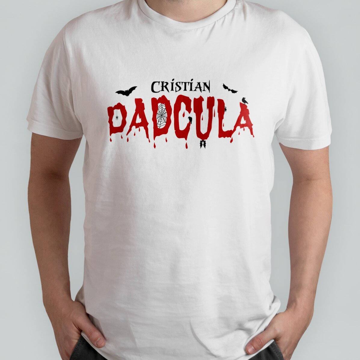 Camiseta de algodón personalizada con texto - Dadcula