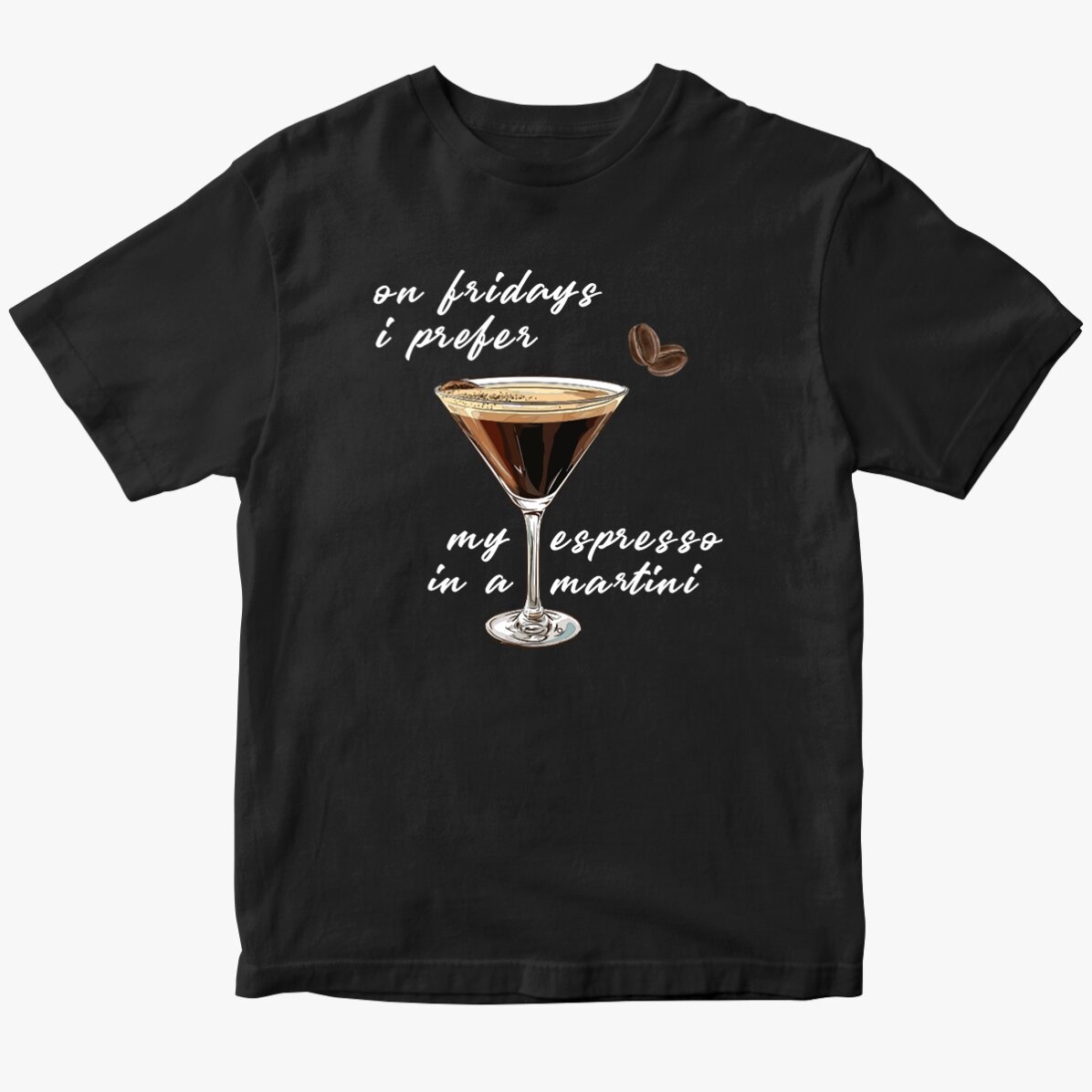 Camiseta de algodón personalizada con texto - Espresso Martini