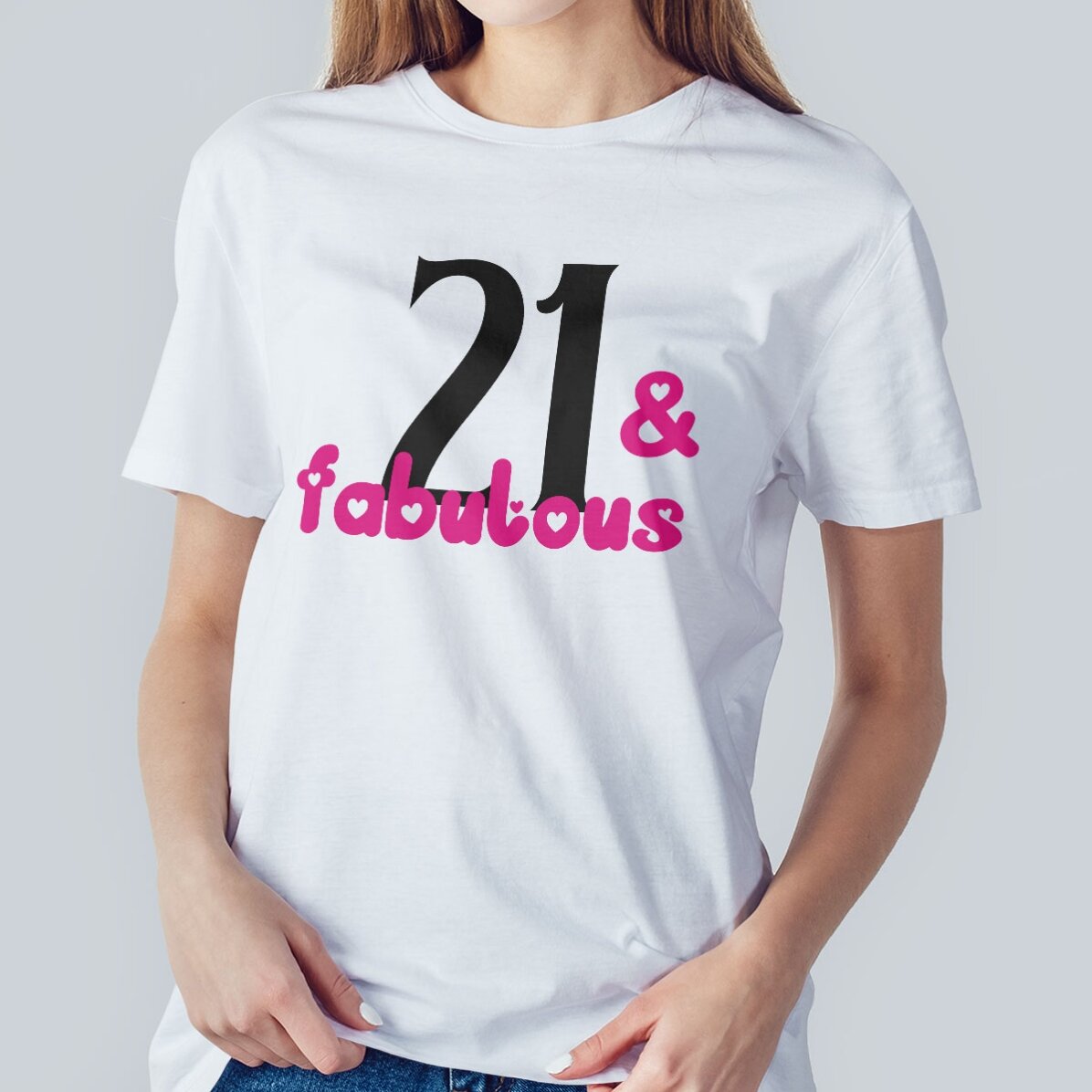 Camiseta de algodón personalizada con texto - Fabulous