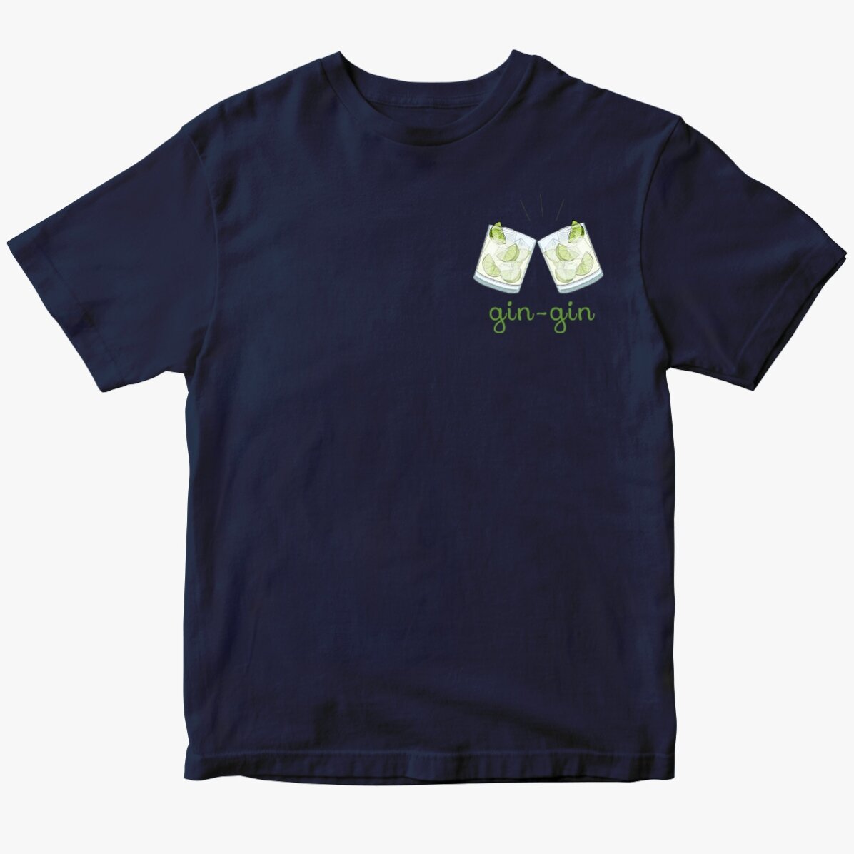 Customised cotton T-shirt with text - Gin-gin