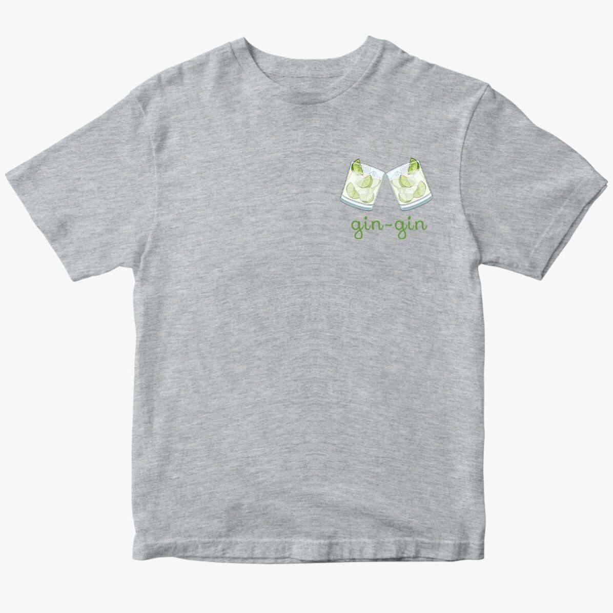 Customised cotton T-shirt with text - Gin-gin