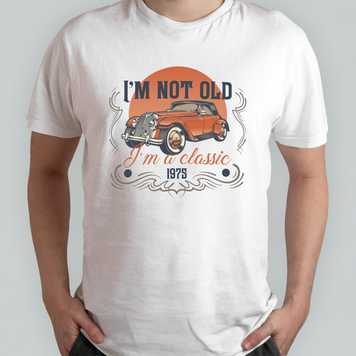 Camiseta de algodón personalizada con el texto «I